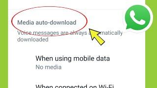 Whatsapp | Media Auto Download | Mobile Data & Wifi or Roaming