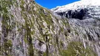 Helicopter Flight Over Fiordland National Park, New Zealand [HD] [60FPS]