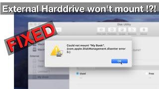 FIXING External USB Harddrive Problem on Mac (DiskManagement disenter error 0) exFat