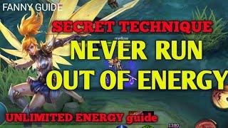 FANNY UNLIMITED ENERGY GUIDE 2021, NEVER RUN OUT OF ENERGY EVEN WITHOUT A BUFF | MLBB