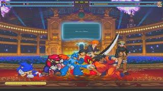 Mario, Sonic, Megaman and  Pac-Man Vs Goku, Naruto, Luffy and Ichigo