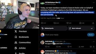 xQc reacts to Activision Sending "Cease & Desist Order" at Modern Warfare 2 Mod Project