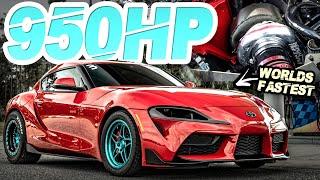 Fastest MKV Supra EVER! 950HP A90 Supra Sets WORLD RECORD (His Girlfriend Beat the MPH Record!)