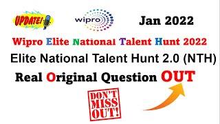 Wipro Elite National Talent Hunt 2022 I wipro nlth question paper quantitativelogical verbal