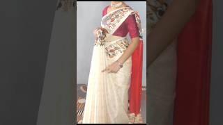 Cotton silk saree draping tutorial/ step by step/ for beginners with perfect pleats