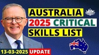 Australia Critical Skills List 2025: Top In-Demand Jobs | Australia Visa Update