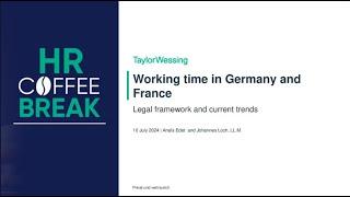 Working time in Germany and France