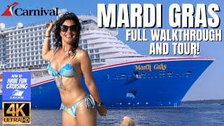 Carnival Mardi Gras Cruise Ship Complete Tour in 4K