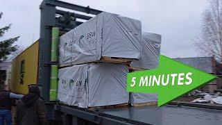 Unload Container Truck in 5 minutes | Container Loading/Unloading System