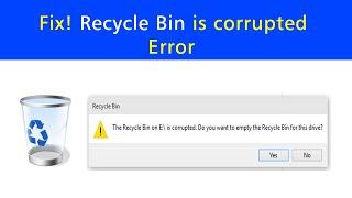 How to fix Recycle Bin is corrupted error | Do you want to empty the Recycle Bin for this device?