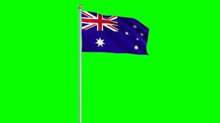 Australia Flag #1 - 4K Green Screen FREE high quality effects