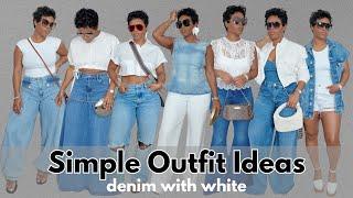 SIMPLE OUTFIT IDEAS | Denim and White | Tiquana | Life with Q