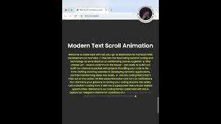 Create Stunning Text Scroll Animations with CSS & JavaScript!  #coding #css3animation #webdesign