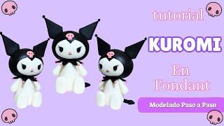 Cómo Hacer a Kuromi en  Fondant// Kuromi Cake //Sanrio Cake// MatibelCreaciones en Fondant