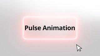 How to add a pulse animation to a button with elementor pro