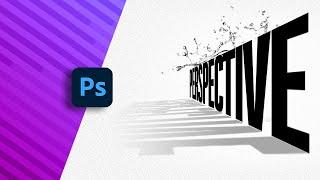 How to create perspective text in Photoshop easily