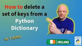 How To Delete A Set Of Keys From A Python Dictionary