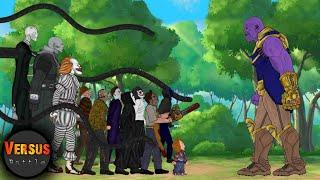 Thanos vs Jason, Freddi, Jeff, LeatheFace, Chucky, Scream, it, Tyrant, SlenderMan (animation)