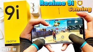 Realme 9i unboxing and free fire gameplay test 3 finger handcam all guns headshot