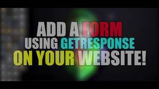 GetResponse - Create a Signup Form in a Wordpress website | Add a Web form (GetResponse Tutorial )