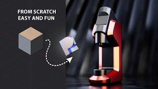 Modeling a Coffee Machine from Scratch with Plasticity - Easy and Fun!