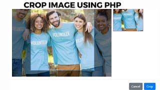 How to Crop Profile Image Before Uploading Using PHP || how to crop image using JavaScript