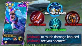 GLOBAL KHALEED UNLIMITED TRUE DAMAGE BUILD 2024!!(Must try) - Mobile Legends