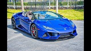 Lamborghini Huracan Evo Spyder ANGRY BULL Test Drive Acceleration Awesome Sound at Lamborghini Miami