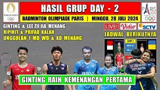 Hasil Badminton Olimpiade Paris 2024 Hari Ini Day 2 ~ GINTING Menang ~ RINOV/PITHA Kalah