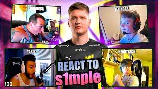 CS GO PROS & CASTERS REACT TO S1MPLE PLAYS 2022