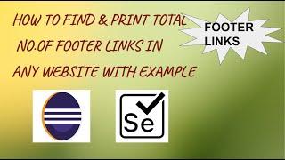 How to list all footer links of any website || Find total number of footer links with example