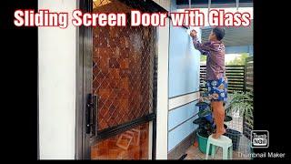 Sliding Screen Door with Glass / Vlog#55