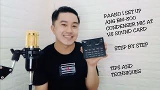 HOW TO SET UP BM800 CONDENSER MIC AND V8 SOUND CARD STEP BY STEP