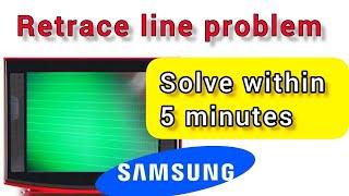 retrace lines on crt tv / Samsung crt tv retrace lines problem