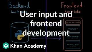 User input and frontend development | Intro to computer science - Python | Khan Academy
