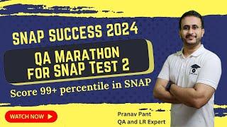 SNAP Success 2024 - Quantitative Aptitude Marathon for SNAP 2 | Important for SNAP 2024 | MBA Karo