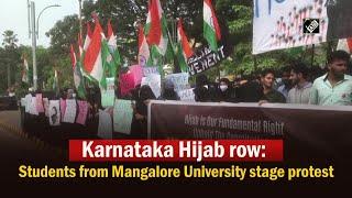 Karnataka Hijab row: Students from Mangalore University stage protest