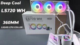 DeepCool LS720 Wh 360mm high performance liquid CPU cooler Unbox install test.....