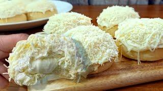 Resepi Roti Viral Ensaymada Inti Cream Cheese / Roti Cheese / Ensaymada / Homemade Ensaymada Recipe