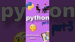 Multiplication table#python #coding #tables #interview #shorts#programming #trendingshorts #strings