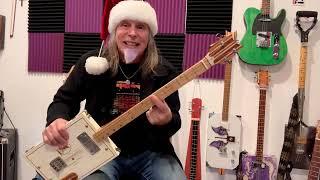 Christmas Island One Finger Easy Beginner Christmas Song for 3 String Cigar Box Guitar Happy Holiday