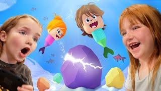 HATCHiNG MERBABiES in ROBLOX!!  Adley and Niko play baby hide n seek ! Mermaid Eggs on pirate island