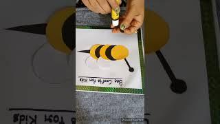 easy craft honey #DIYHoneybeeCraft​#PaperHoneybee​#EzzyCraftsDIY#viralvideo#youtubeshorts#diy