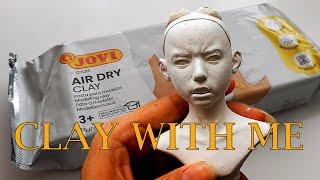 Clay with me️Jovi Air Dry Clay review ⭐Cozy vlog️