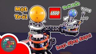 Lắp Trái Đất và Mặt Trăng quay xung quang Mặt Trời bằng LEGO space ToyStation 873