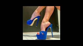 Stylish platform mules with stiletto heels #trending #viralvideo #youtubeshorts #short #shorts