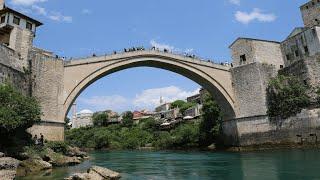 MOSTAR - 4K CITY WALK, SIGHTS - BOSNIA AND HERZEGOVINA 