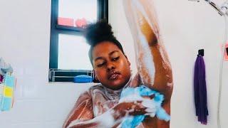 Shower Routine Using All Dove Products  | Ladonna Franklin #dove #showerroutine #plussize #hempz