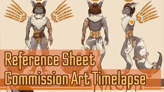 naomi reference sheet #commission  krita  #anthro #furry #art #speedpaint #timelapse #steampunk