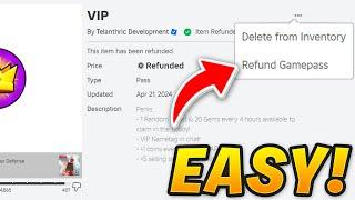 How To REFUND GAMEPASSES On ROBLOX 2024! - Get Your Robux Back